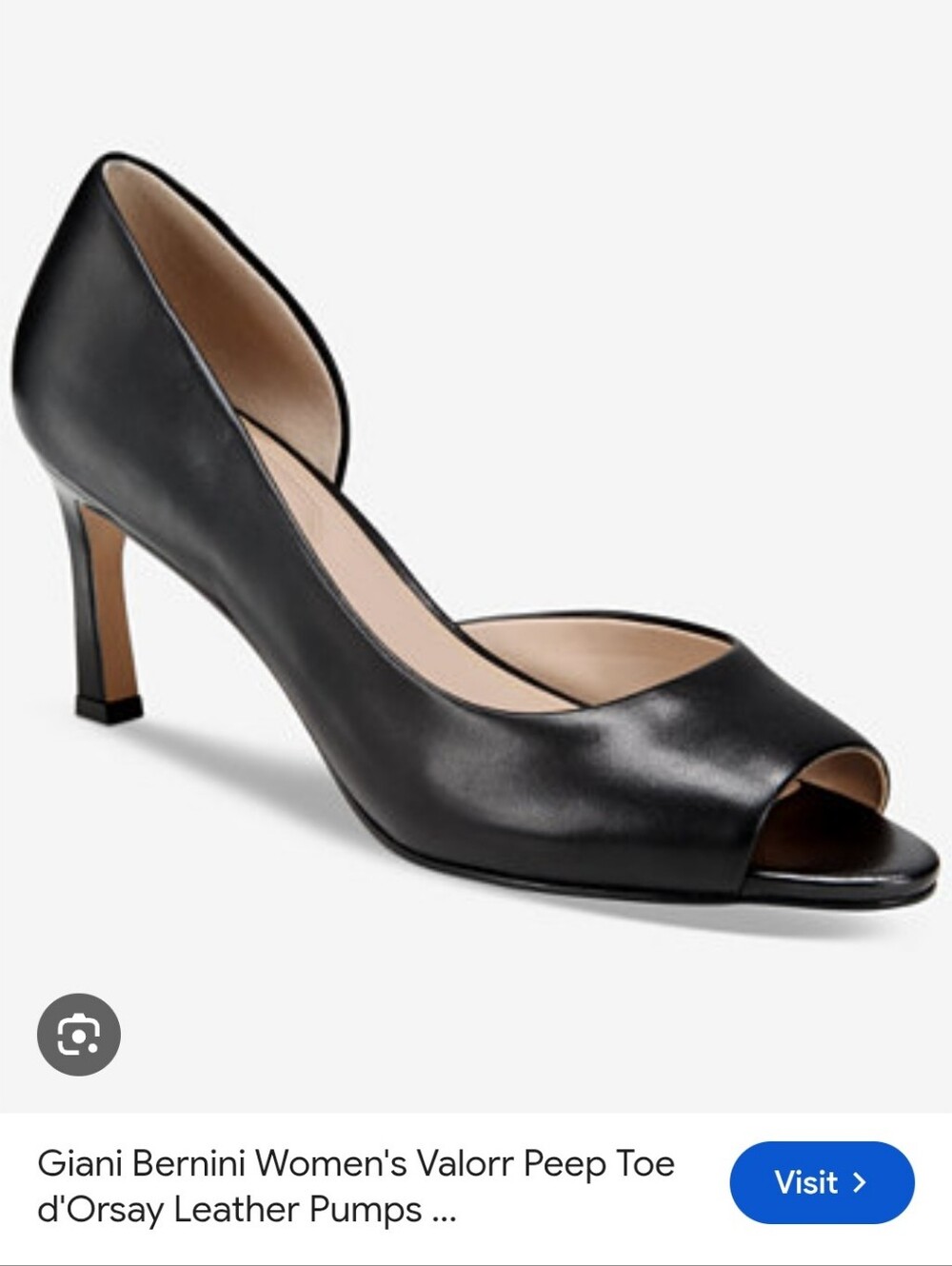 NEW Giani Bernini Valorrl Black Beauty Peep Toe Heels Sz 9